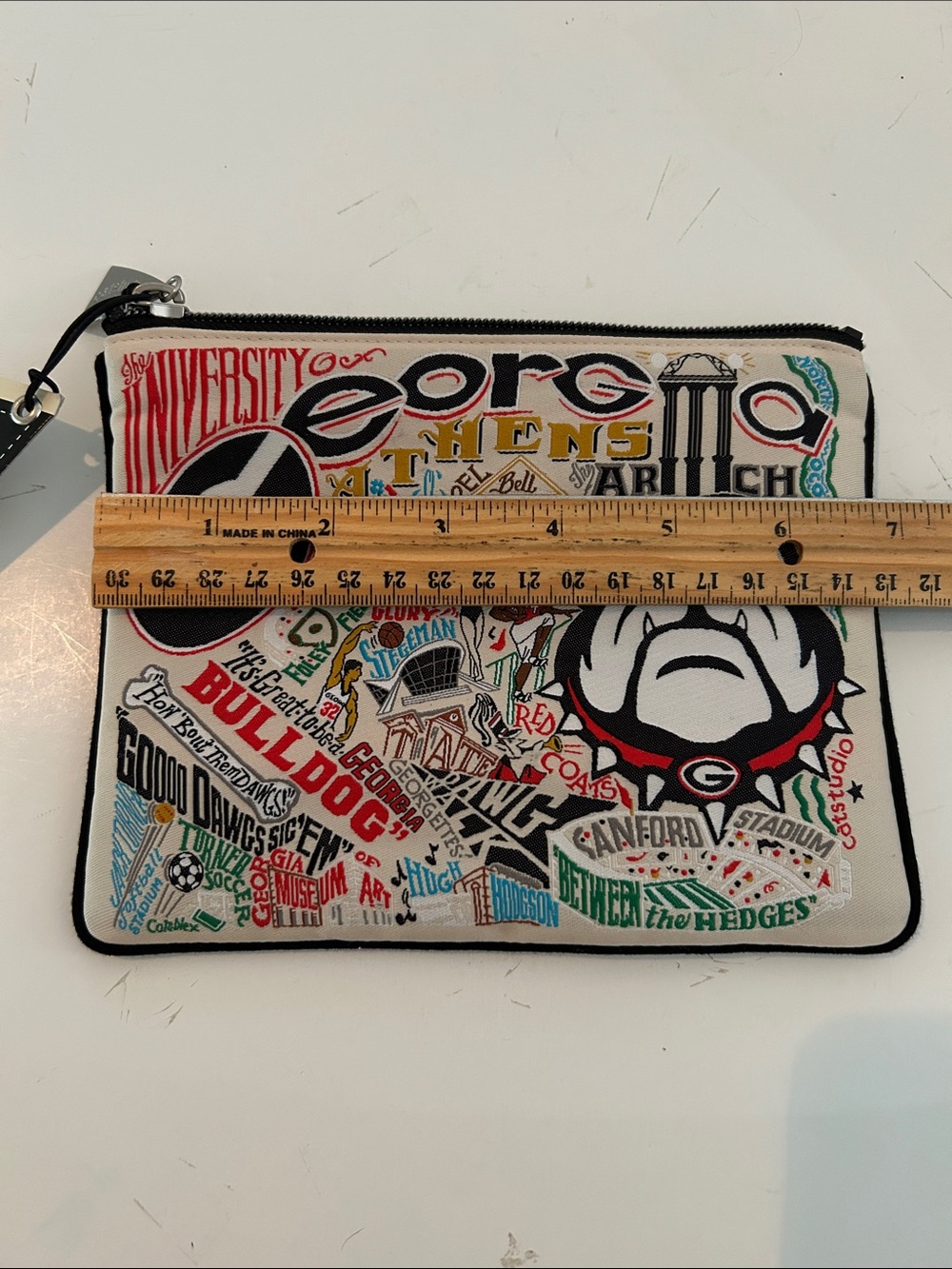Catstudio university of georgia emblems Zip Pouch NEW Bulldog Sanford stadium - Picture 7 of 10
